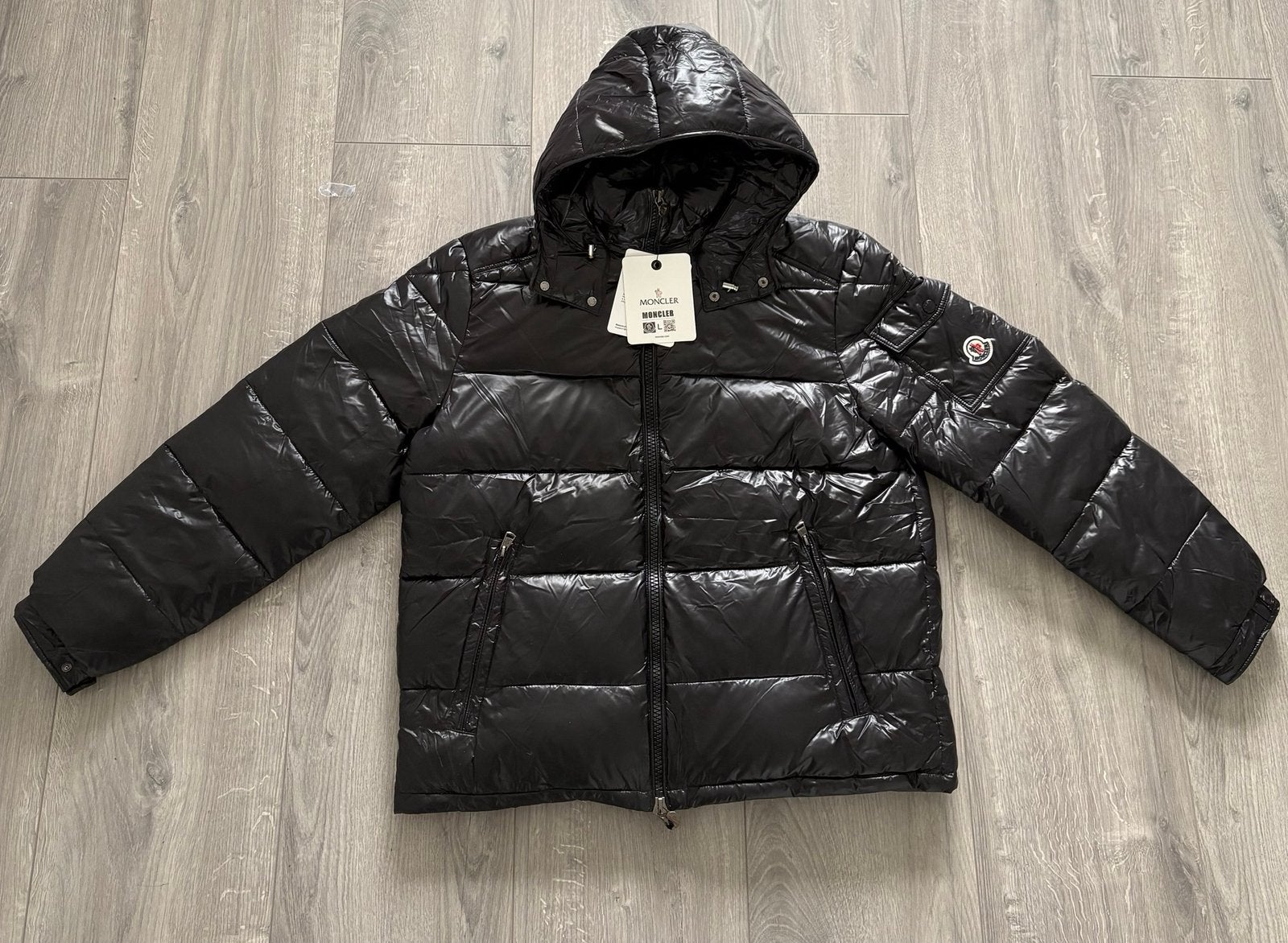 Moncler winter jas, Ophalen of Verzenden, Zo goed als nieuw, Zwart