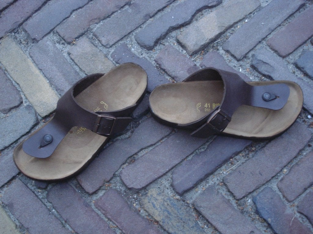BIRKENSTOCK RAMSES BRUIN 41 NU GRATIS VERZENDING PER POST, Slippers, Bruin, Verzenden, Zo goed als nieuw