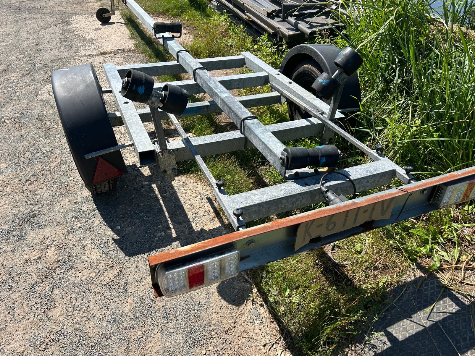 Nette gegalvaniseerde boottrailer te koop, Watersport en Boten, Ophalen, Minder dan 1500 kg, Gebruikt, Overige typen