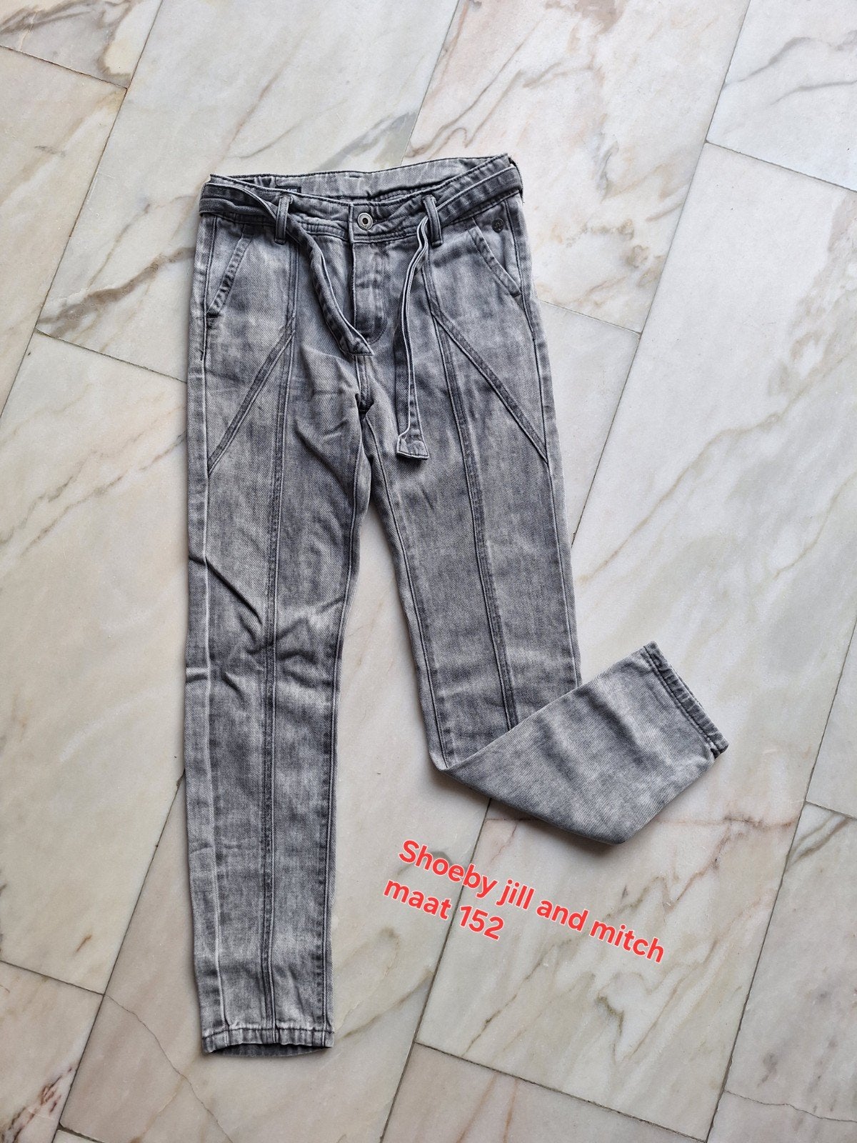 Shoeby Jill and Mitch grijze jeans maat 152, Broek, Gebruikt, Meisje, Ophalen of Verzenden