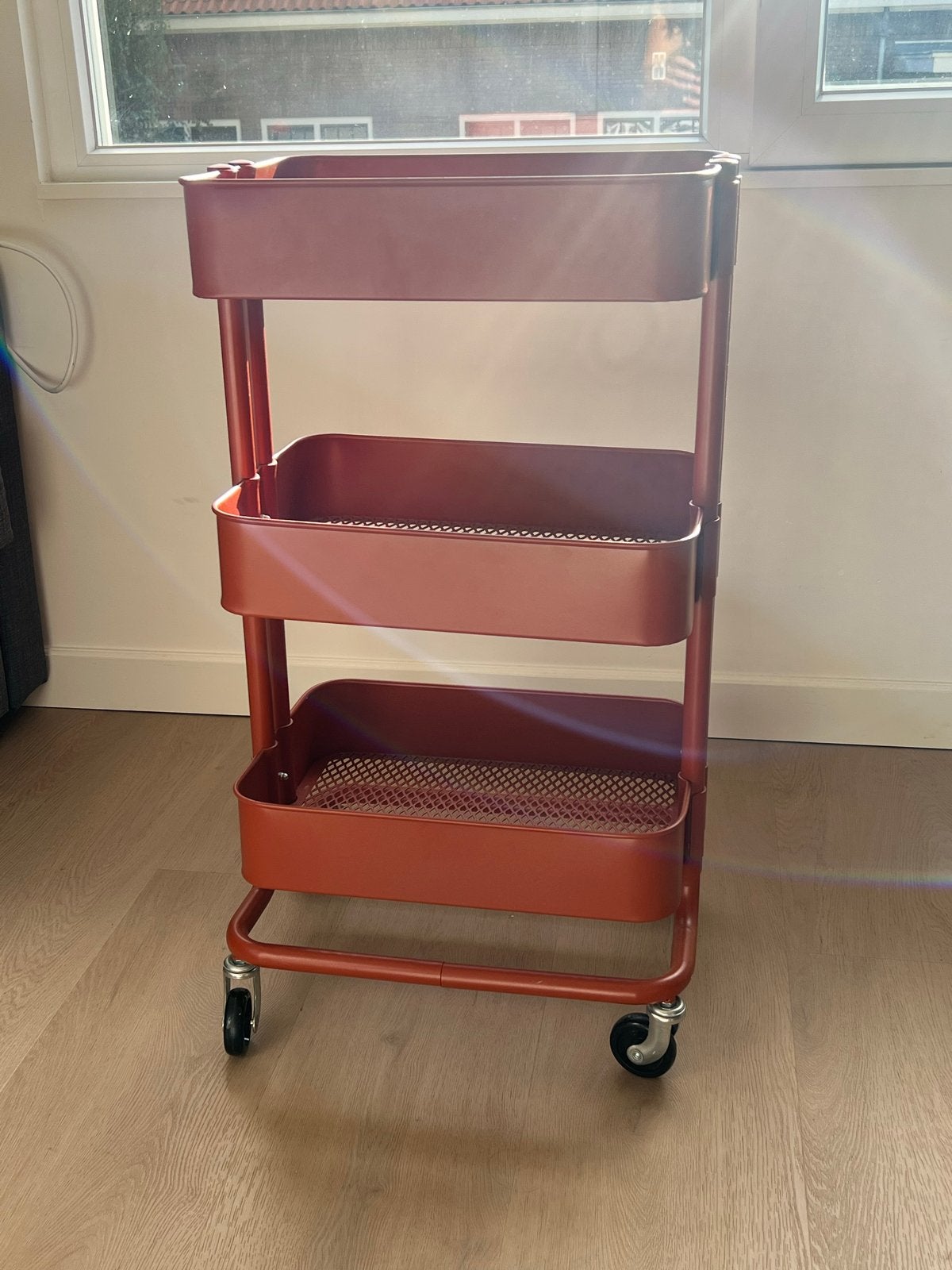 IKEA RÅSKOG Roltafel - Oranje/Rood, Ophalen, Gebruikt, Oranje, Metaal