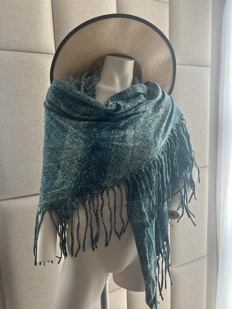 Isla Ibiza Bonita mooie sjaal met franjers, Kleding | Dames, Verzenden, Zo goed als nieuw, Sjaal