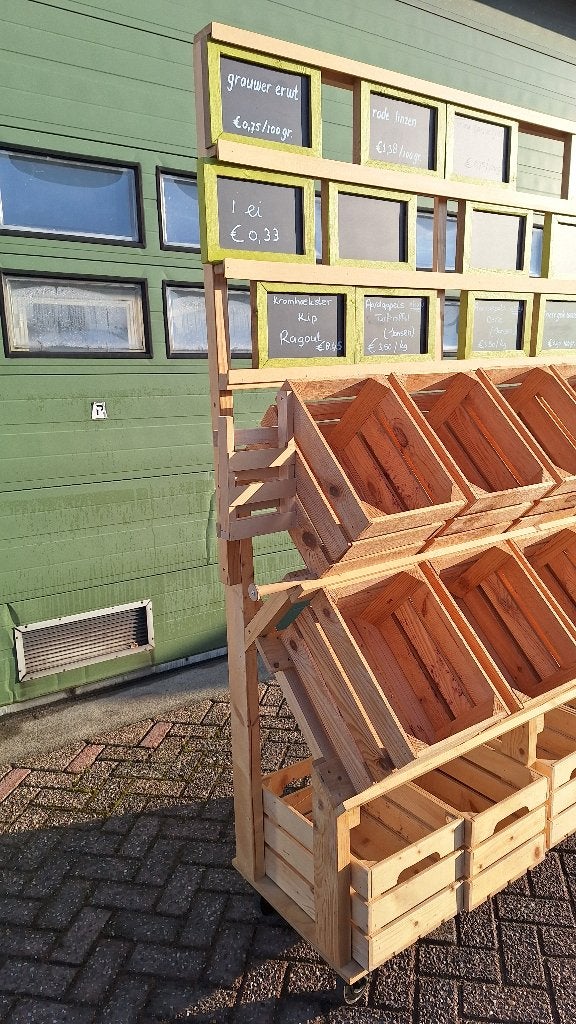 groentestelling met 12 kisten op zwenkwielen, Ophalen, Minder dan 100 cm, Overige soorten, Bloeit niet