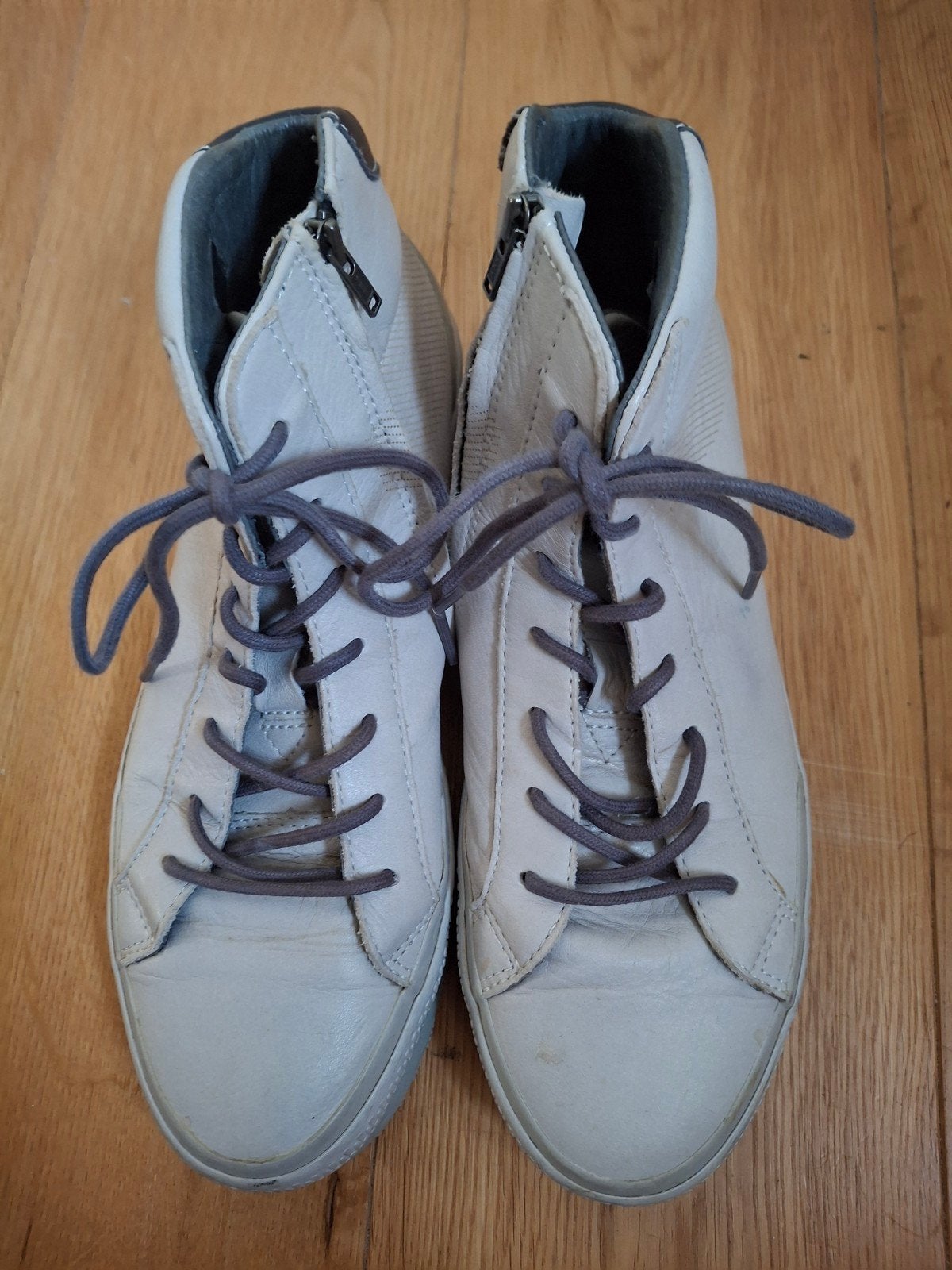Wolky licht grijze beige hoge sneakers schoenen maat 40, Wolky, Wit, Ophalen of Verzenden, Sneakers of Gympen