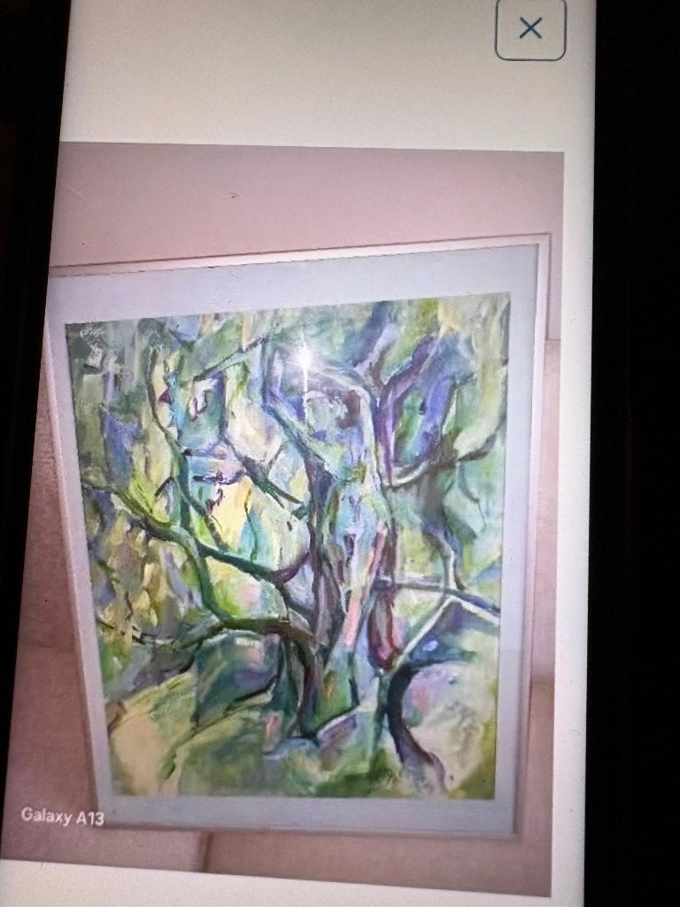 Mooi schilderij., Antiek en Kunst, Ophalen, Achter glas, Collage, Bloemen