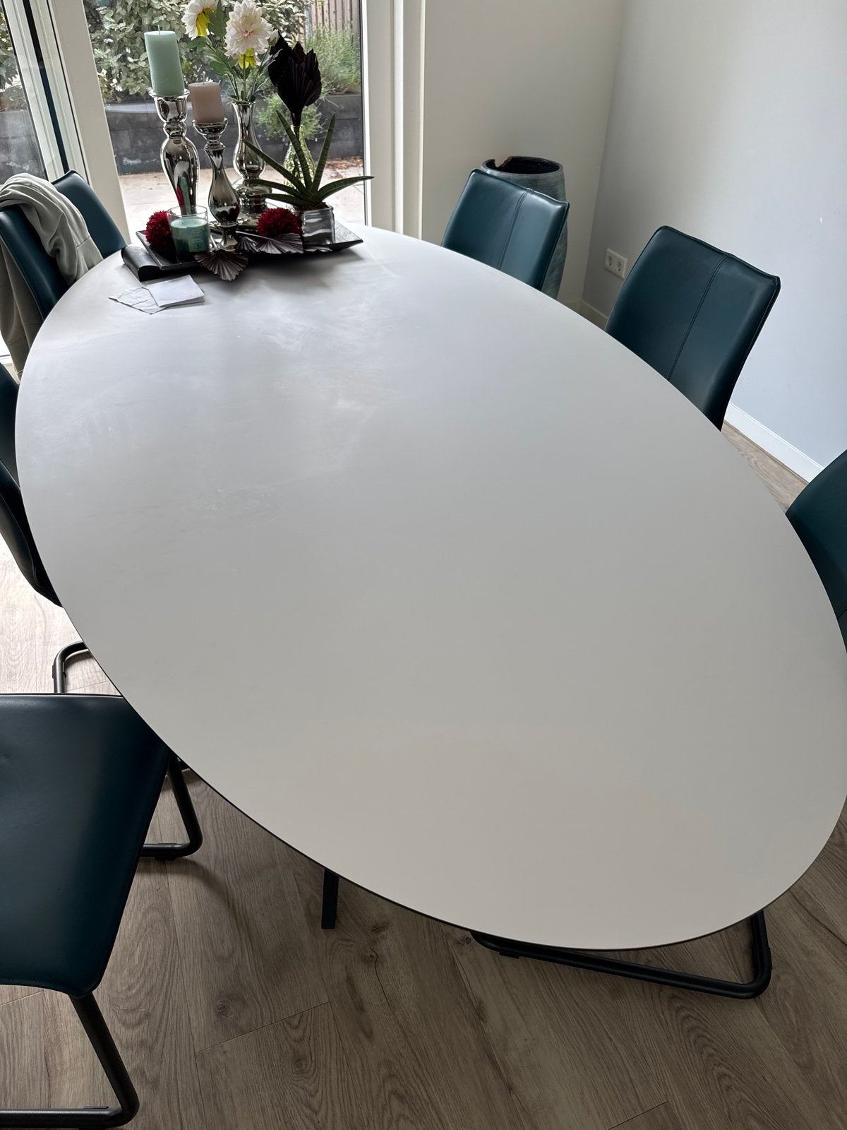 Zo goed als nieuwe eetkamertafel  (230x120cm), Ophalen, Overige materialen, 100 tot 150 cm, 200 cm of meer