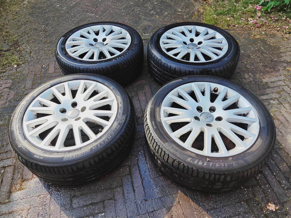 Set lichtmetalen velgen met banden voor Audi A4, Ophalen, Gebruikt, Banden en Velgen, 17 inch