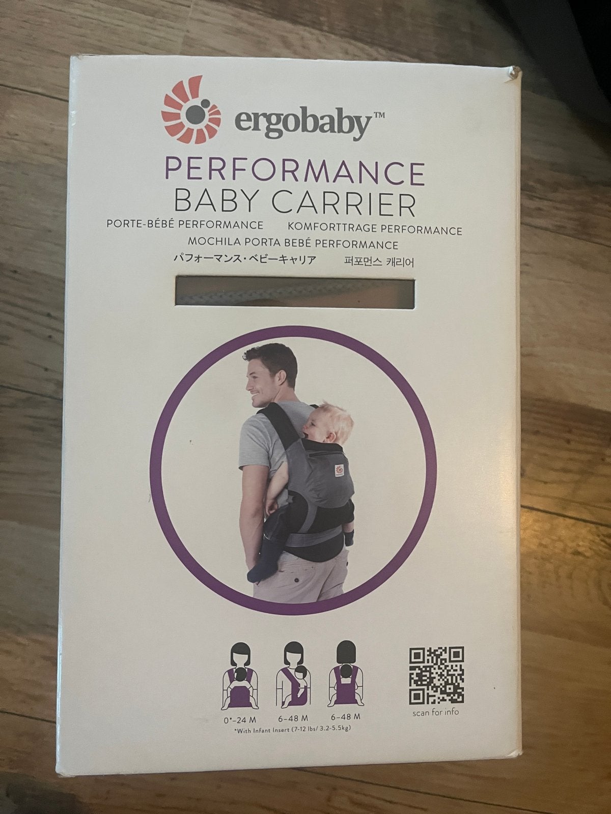 Ergobaby Performance Draagzak met Infant Insert, Kinderen en Baby's, Overige merken, Gebruikt, Buik of Rug, Ophalen of Verzenden