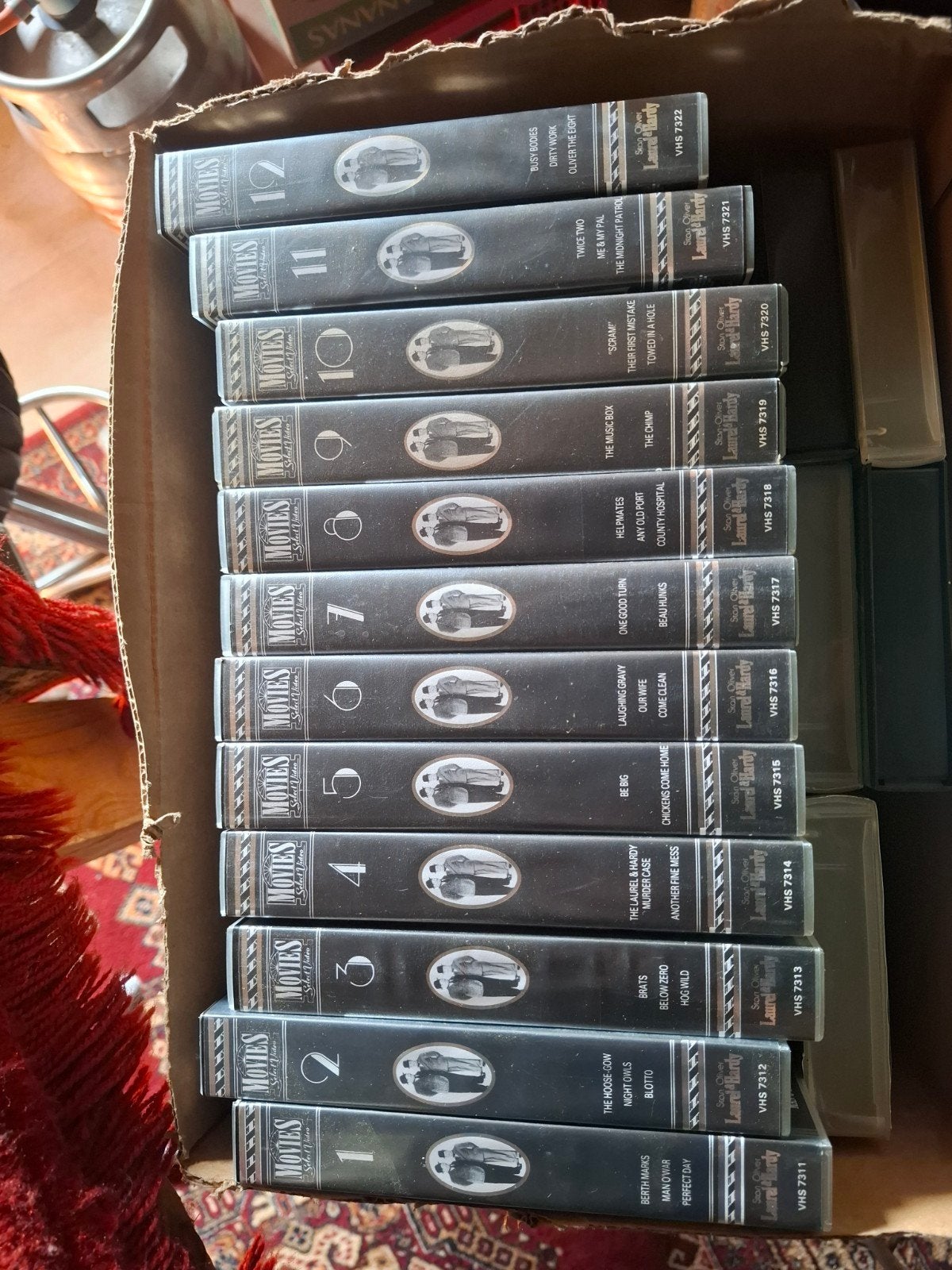 24 Laurel en Hardy VHS videobanden (deels opvolgend), Gebruikt, Alle leeftijden, Komedie, VHS
