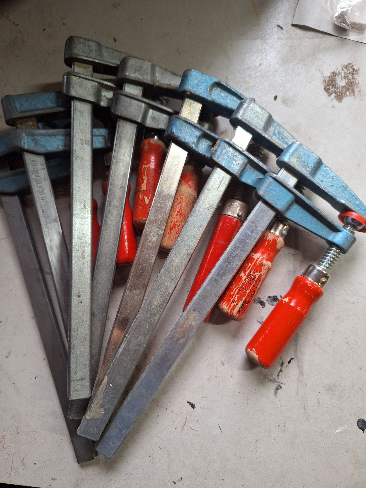 Set van 6 gebruikte lijmklemmen 23 cm, Doe-het-zelf en Verbouw, Ophalen of Verzenden, Gebruikt, Klem