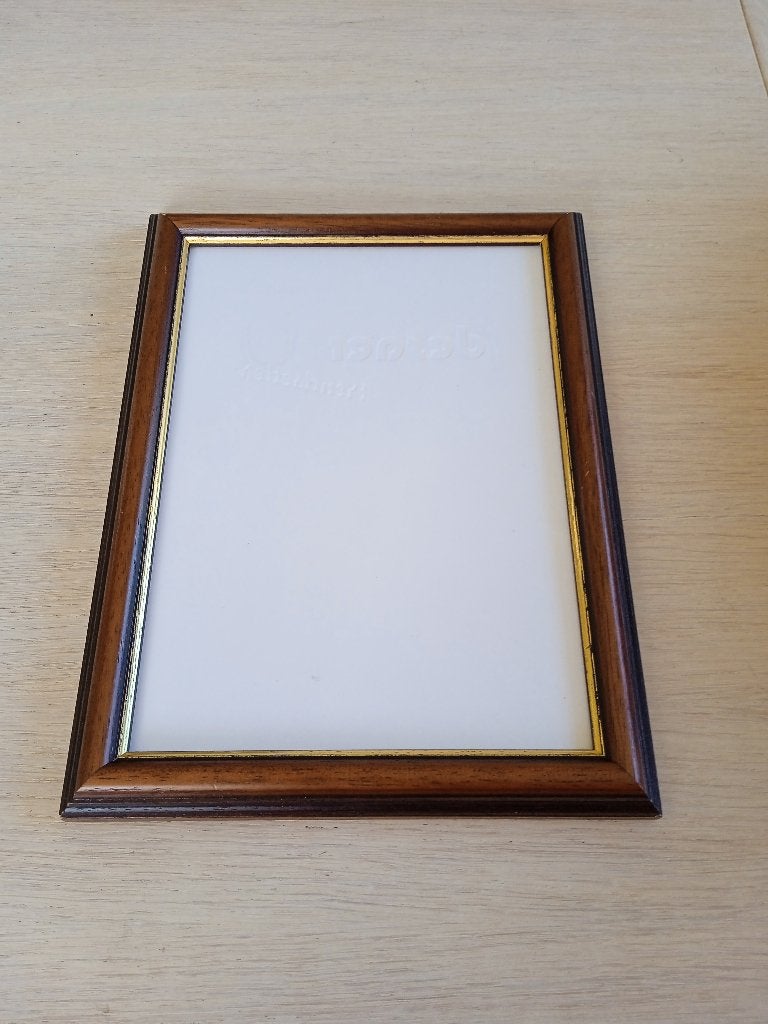 vintage houten fotolijst, Bruin, Ophalen of Verzenden, Zo goed als nieuw, Fotolijst