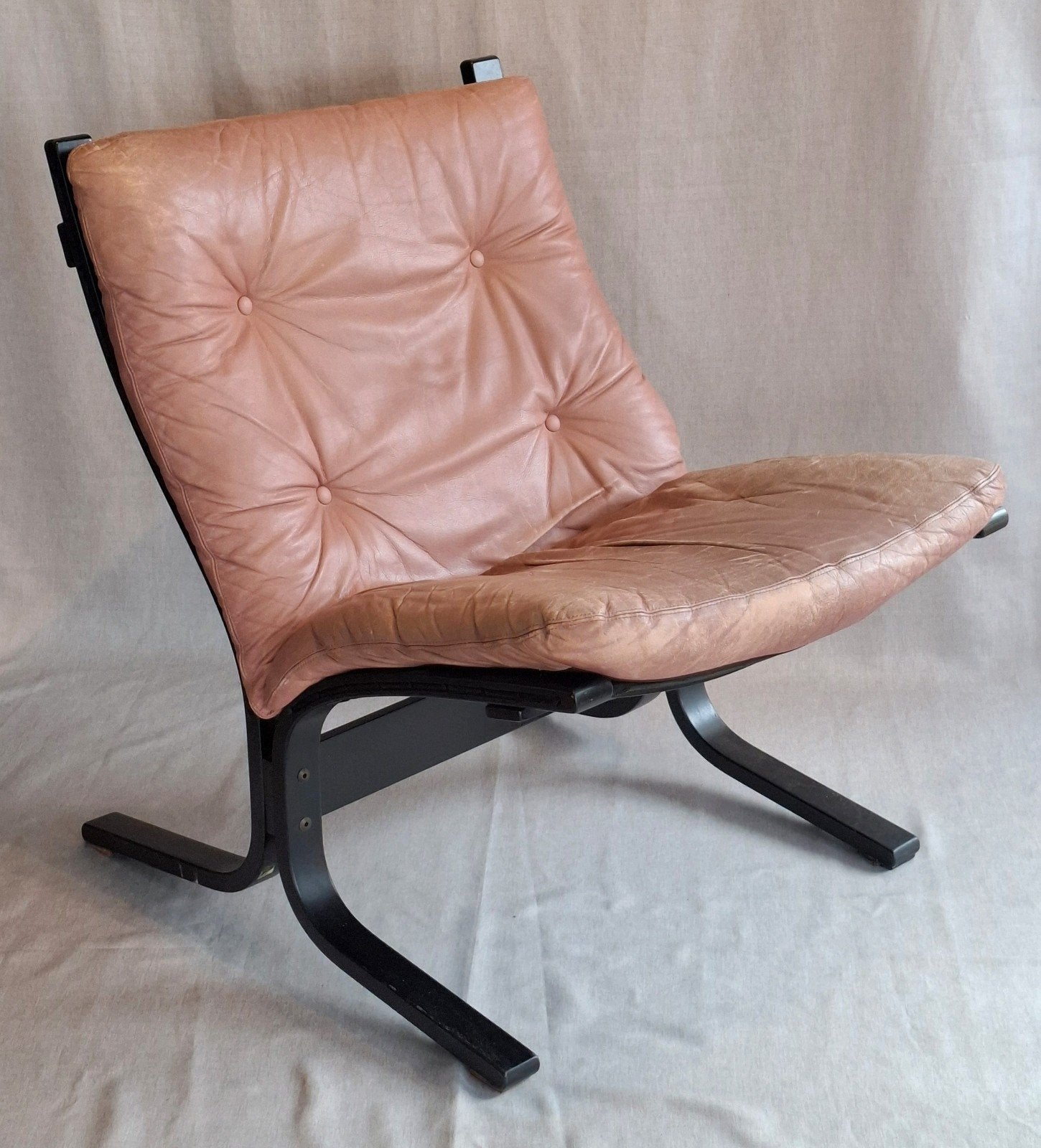 Vintage Siësta Fauteuil Ingmar Relling, Ophalen, Minder dan 75 cm, Zo goed als nieuw, Leer
