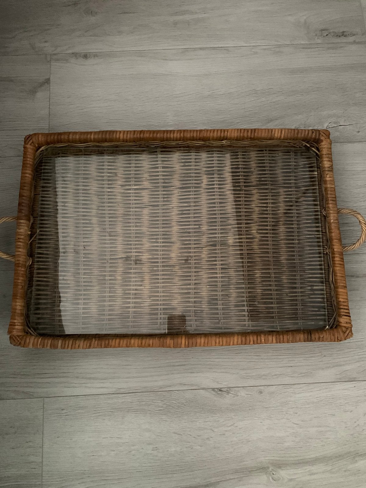 Dienblad riviera maison rattan, Ophalen, Zo goed als nieuw, Rond, Overige materialen