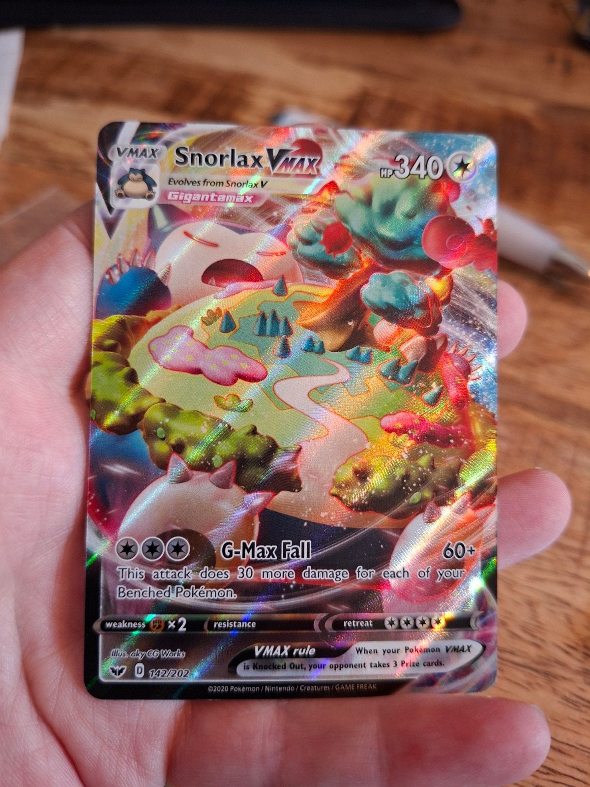 Snorlax VMAX 142/202 Full Art - Chilling reign, Hobby en Vrije tijd, Ophalen of Verzenden