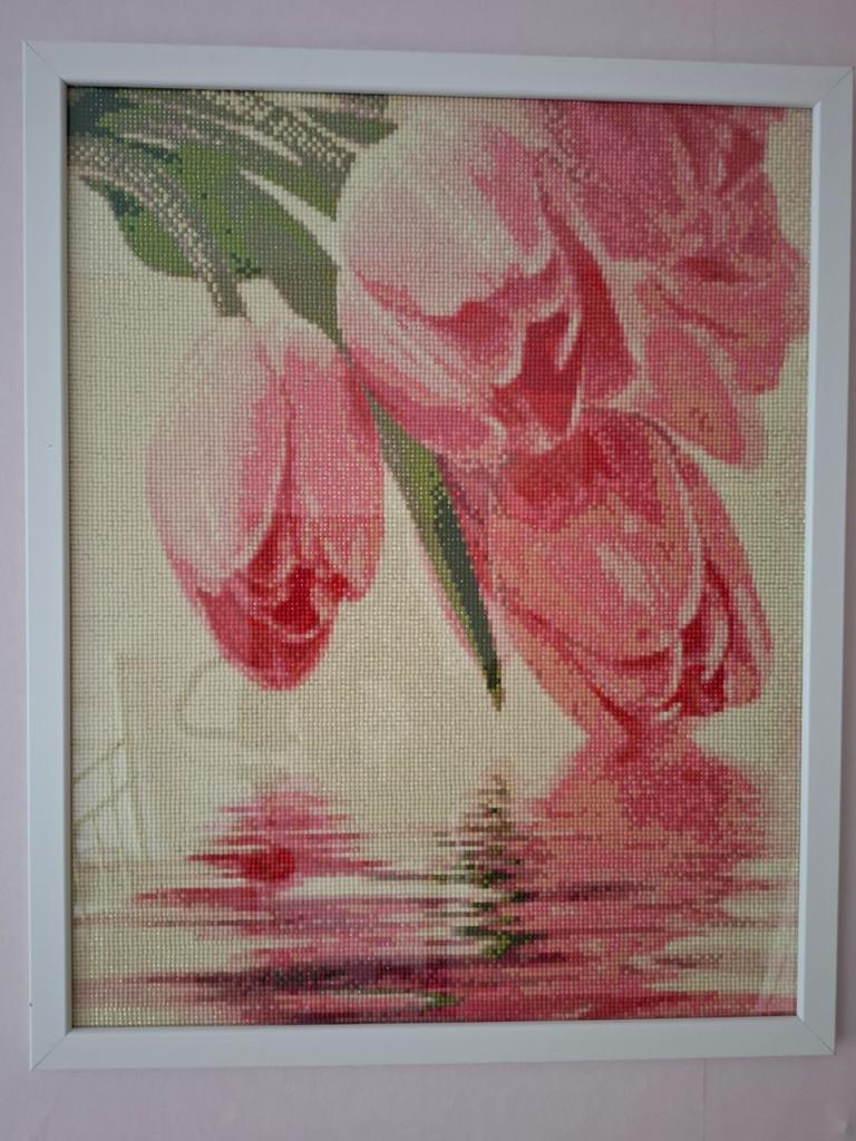 Daimond painting schilderij tulp 40/50, Ophalen of Verzenden