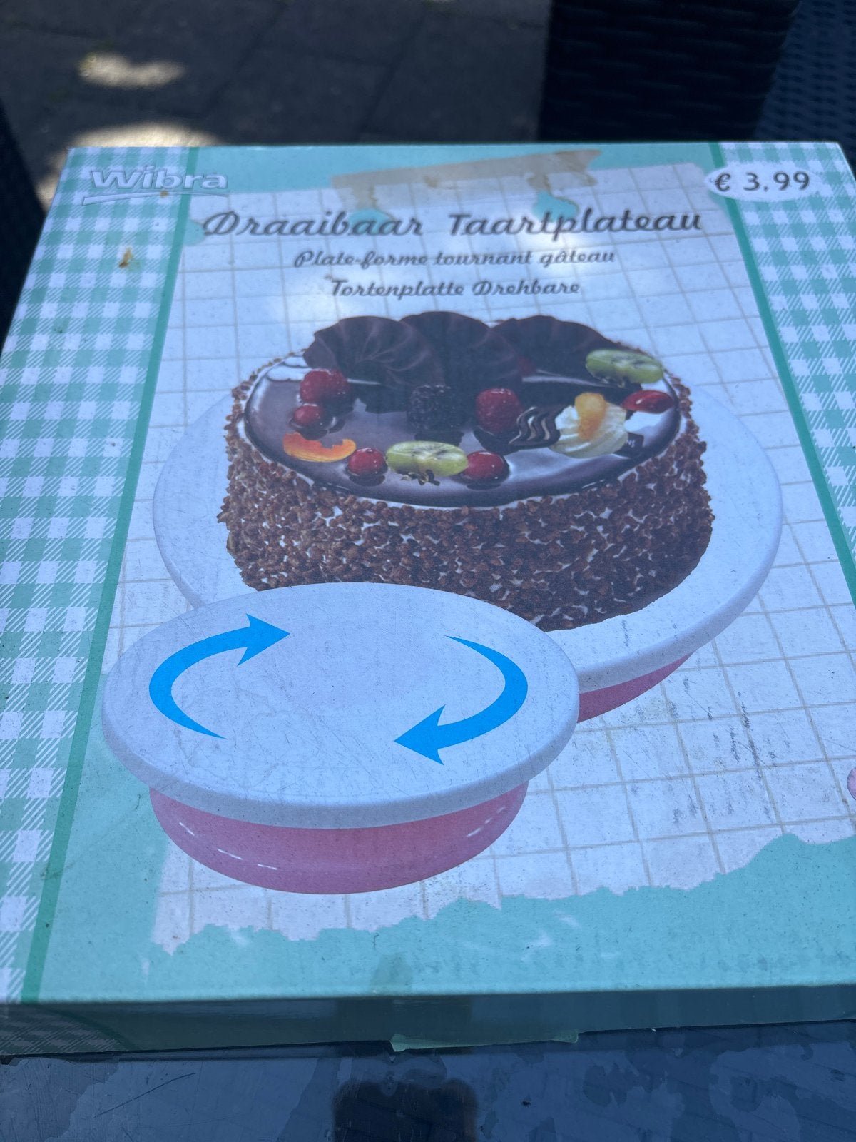 Wibra Draaibaar Taartplateau - Decoreren en Serveren, Ophalen of Verzenden, Zo goed als nieuw, Taarten, Serveervorm