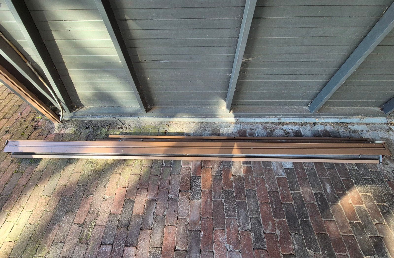 Zonwering 3,35m hoog x 3,27m breed, Tuin en Terras, Zonneschermen, Ophalen, Gebruikt, Elektrisch, 250 cm tot 450 cm