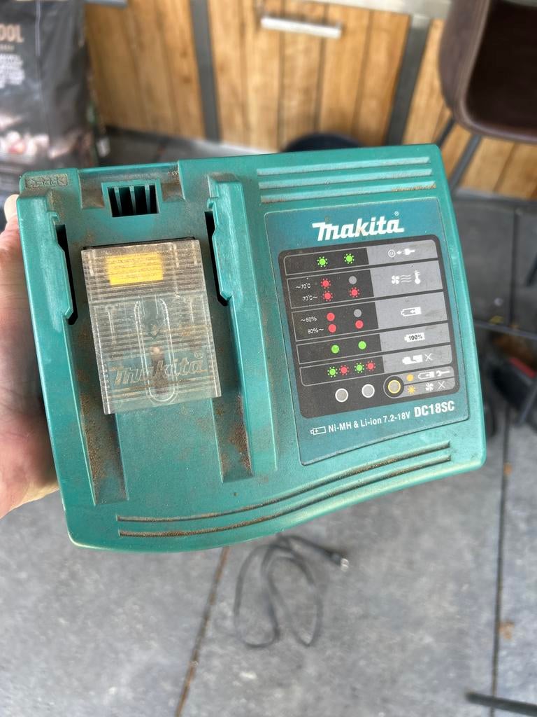 Makita DC18SC lader, Ophalen of Verzenden, Gebruikt