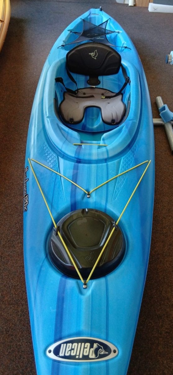 Nieuwe Kajak Pelican Mustang 120X te koop, Watersport en Boten, Kano's, Ophalen, Zo goed als nieuw, Eén persoon, Kajak