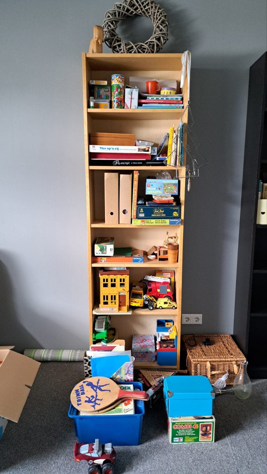Boekenkast blank hout, Huis en Inrichting, Kasten | Boekenkasten, Ophalen, 25 tot 50 cm, 50 tot 100 cm, 150 tot 200 cm