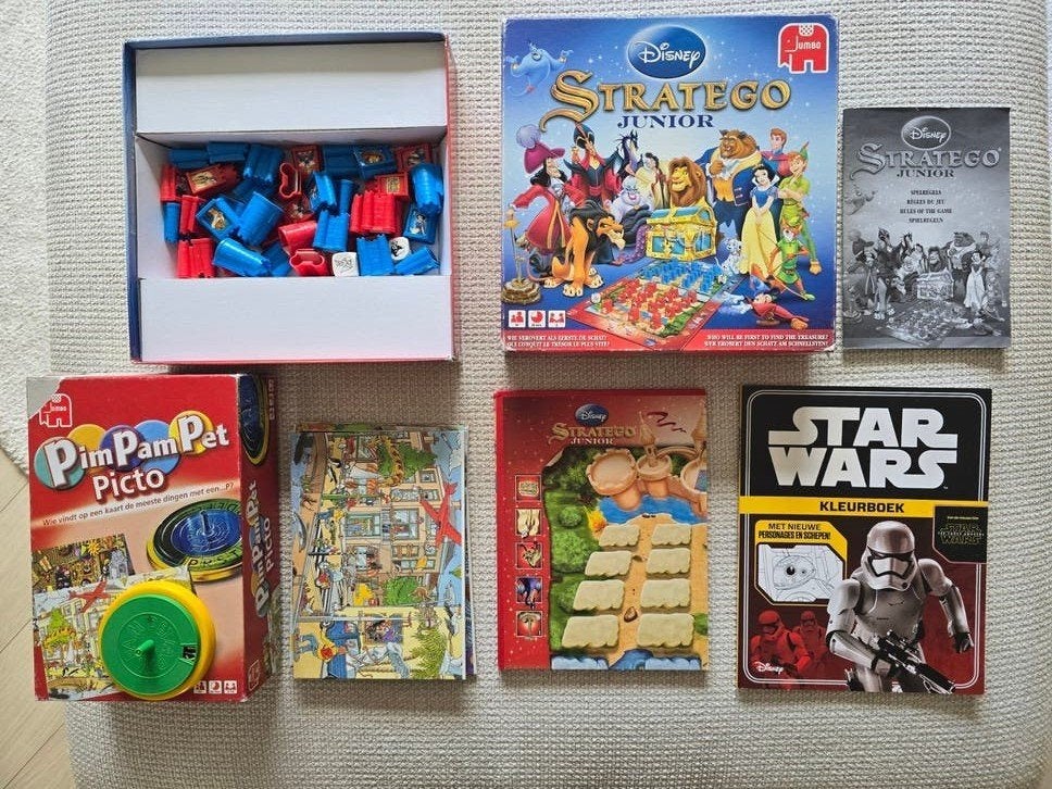Stratego Junior & Pim Pam Pet Picto + Star Wars kleurboek, Ophalen, Gebruikt, Jumbo