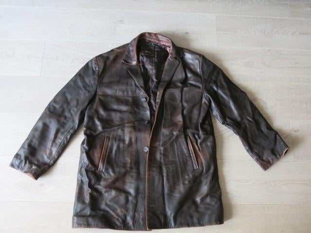 Arma leren jas maat 56, Kleding | Heren, Jassen | Winter, Bruin, Maat 56/58 (XL), Gedragen, Arma