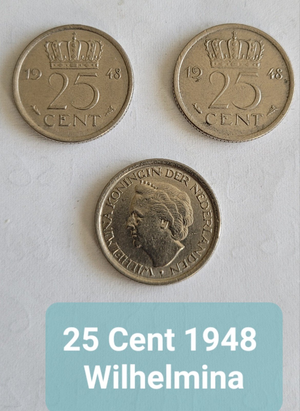 Diverse Munten Nederland vanaf 1948
4x 1 Cent Wilhelmina 194, Ophalen of Verzenden, Koningin Wilhelmina, Losse munt