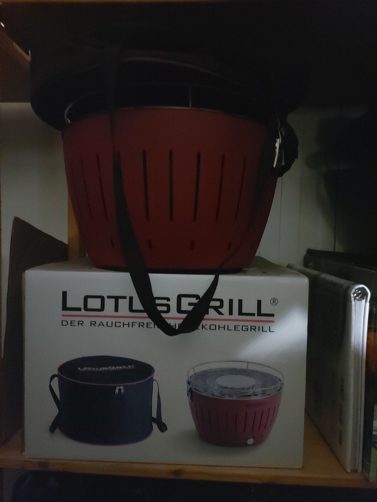 LotusGrill - Rookvrije Houtskoolbarbecue (Rood), Tuin en Terras, Ophalen of Verzenden, Nieuw, LotusGrill