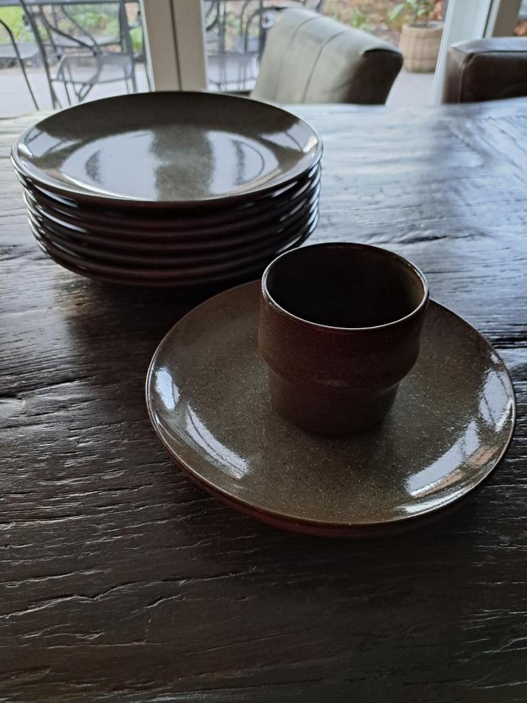 Loods 5 diner /dessertborden, Huis en Inrichting, Keuken | Servies, Ophalen of Verzenden, Zo goed als nieuw, Bord(en), Overige stijlen