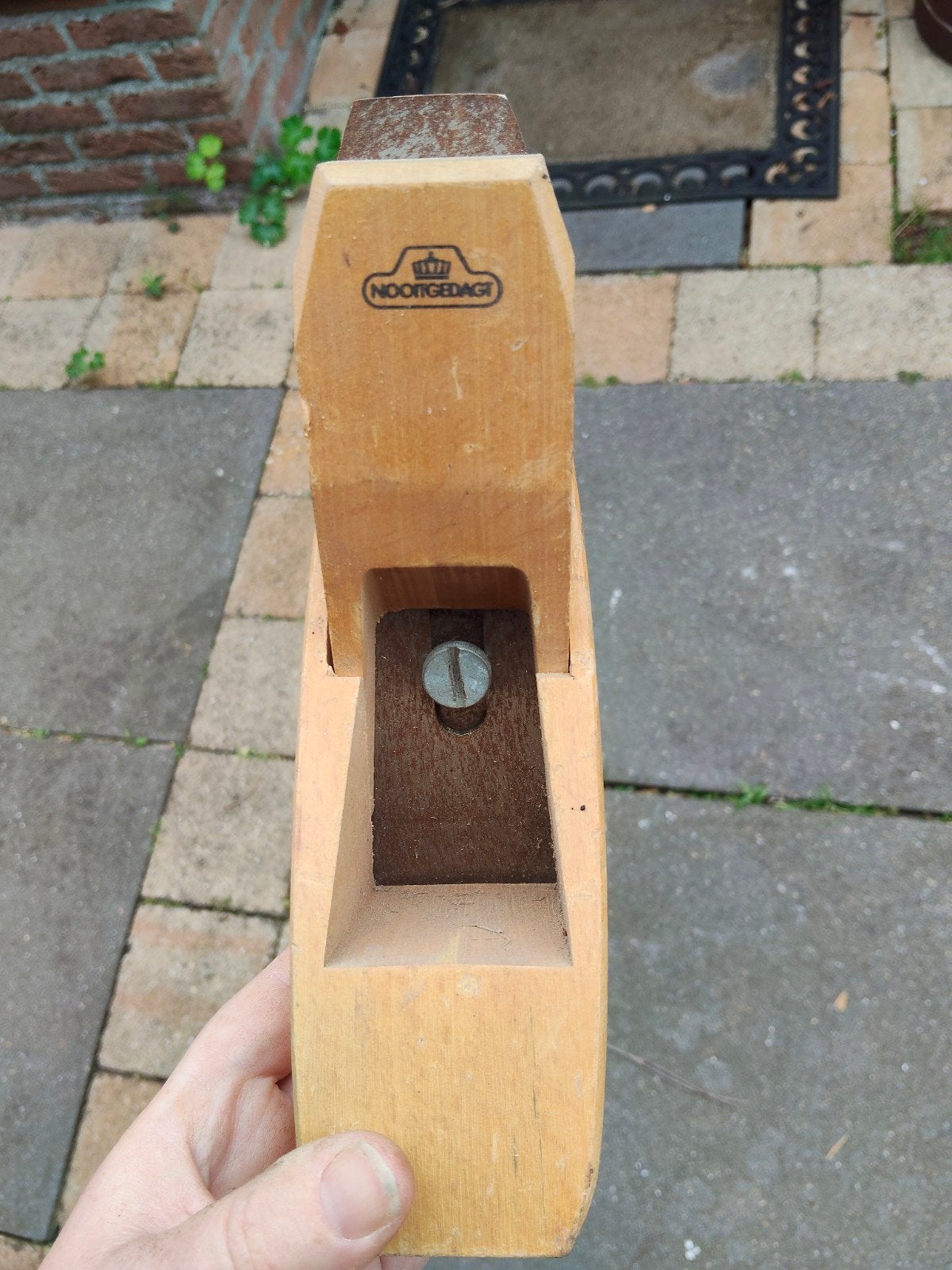 Vintage Nooitgedagt Houten Schaaf - Gebruikt, Ophalen of Verzenden, Gebruikt, Overige typen, Nooitgedacht