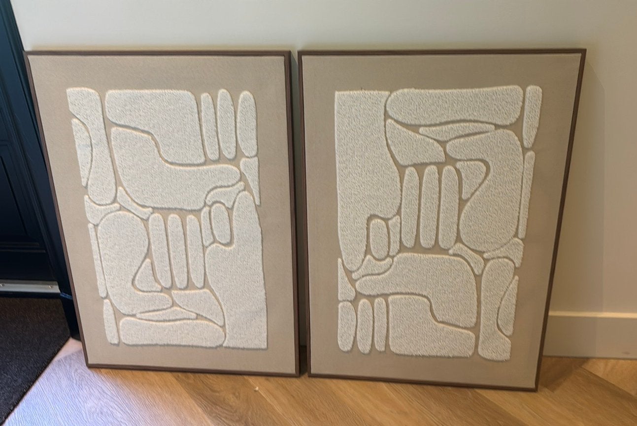 Dit is een modern, textuurrijk 3D-wandpanelen, Antiek en Kunst, Ophalen of Verzenden