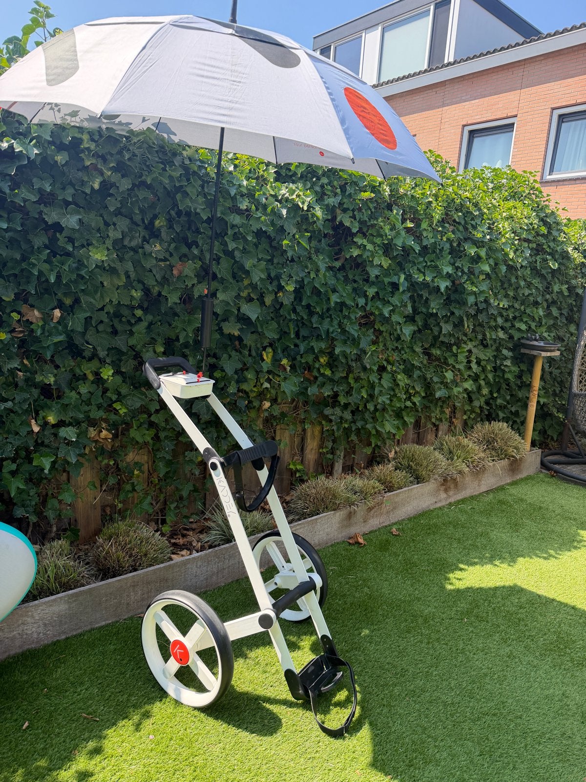 Kaddey Switch Golfkar met paraplu en extra wielen, Ophalen, Gebruikt, Golfkar, Overige merken
