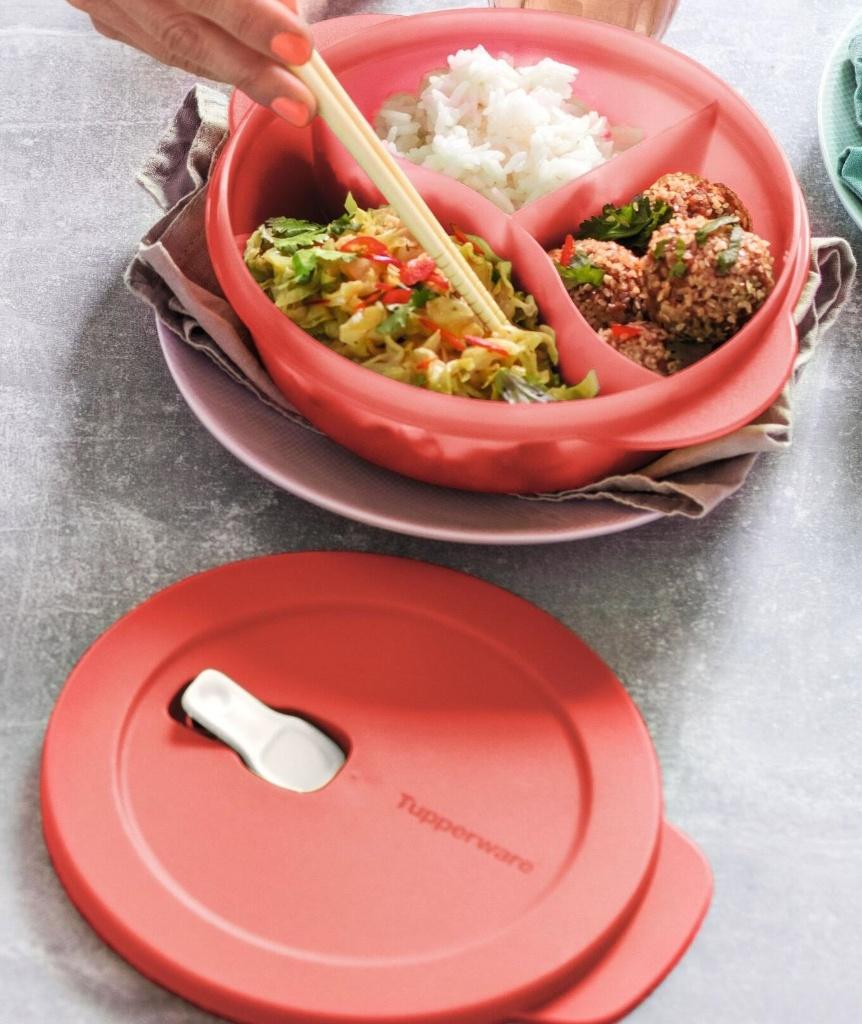 Tupperware Crystal Wave/Magnetronschaal/Verdeelbord 1L nieuw, Ophalen of Verzenden, Nieuw, Overige typen