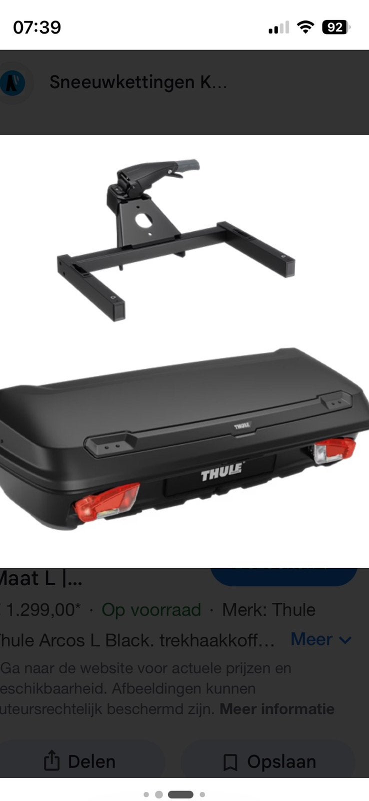 Thule Arcos L Trekhaakkoffer inclusief platform, Auto diversen, Dakkoffers, Ophalen, Nieuw