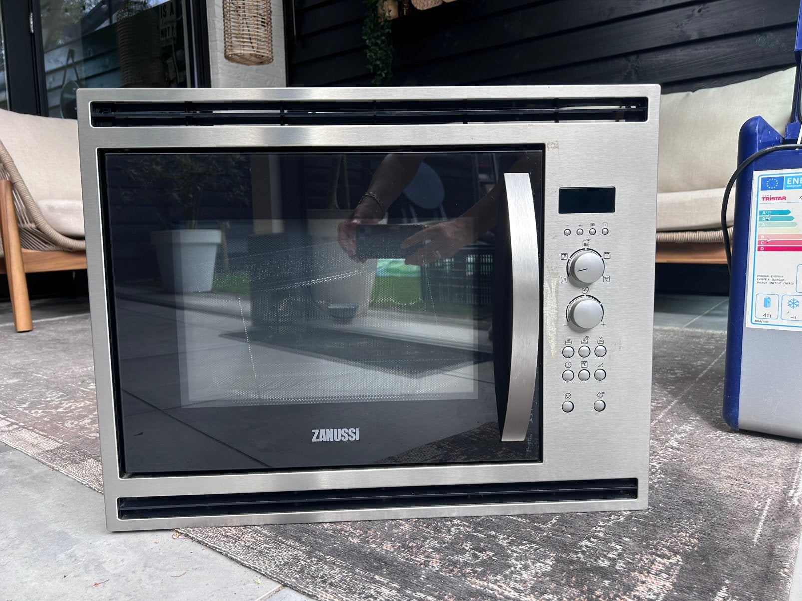 Inbouw combi oven Zanussi, Ophalen, 45 tot 50 cm, Gebruikt, Oven