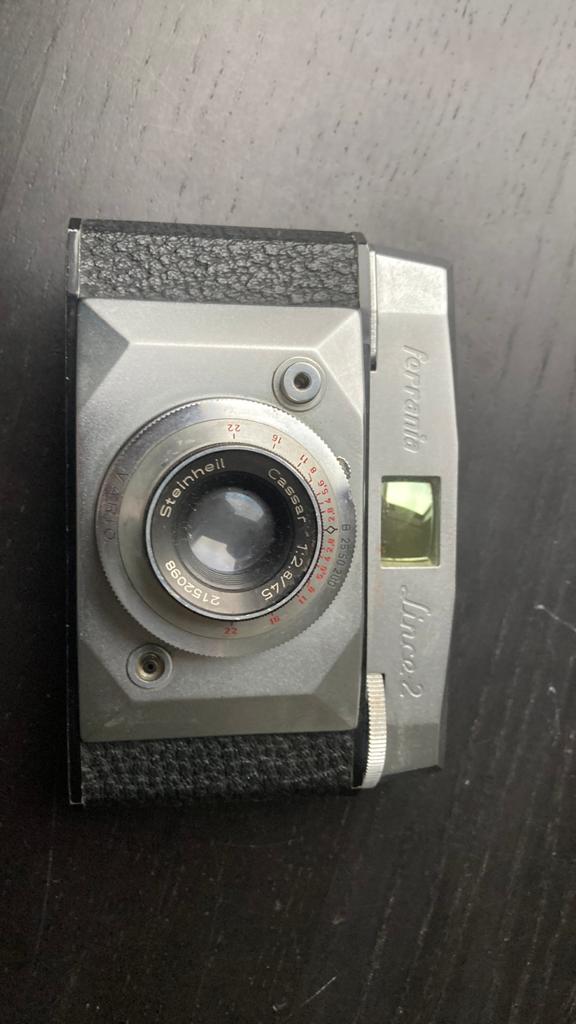 Ferrania Lince 2 Vintage Camera - Steinheil Cassar Lens, Ophalen of Verzenden, Gebruikt, Compact, Overige Merken