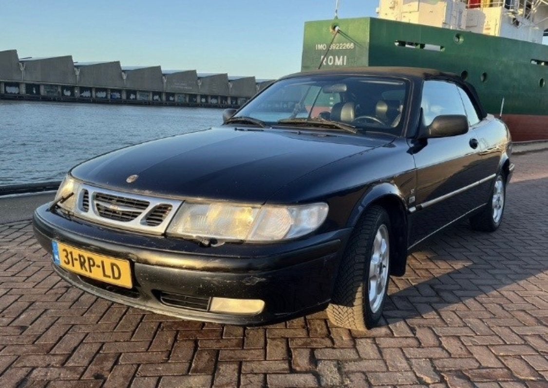 Fraaie Saab 93 cabrio, Auto's, Zwart, Cabriolet, Blauw, Particulier