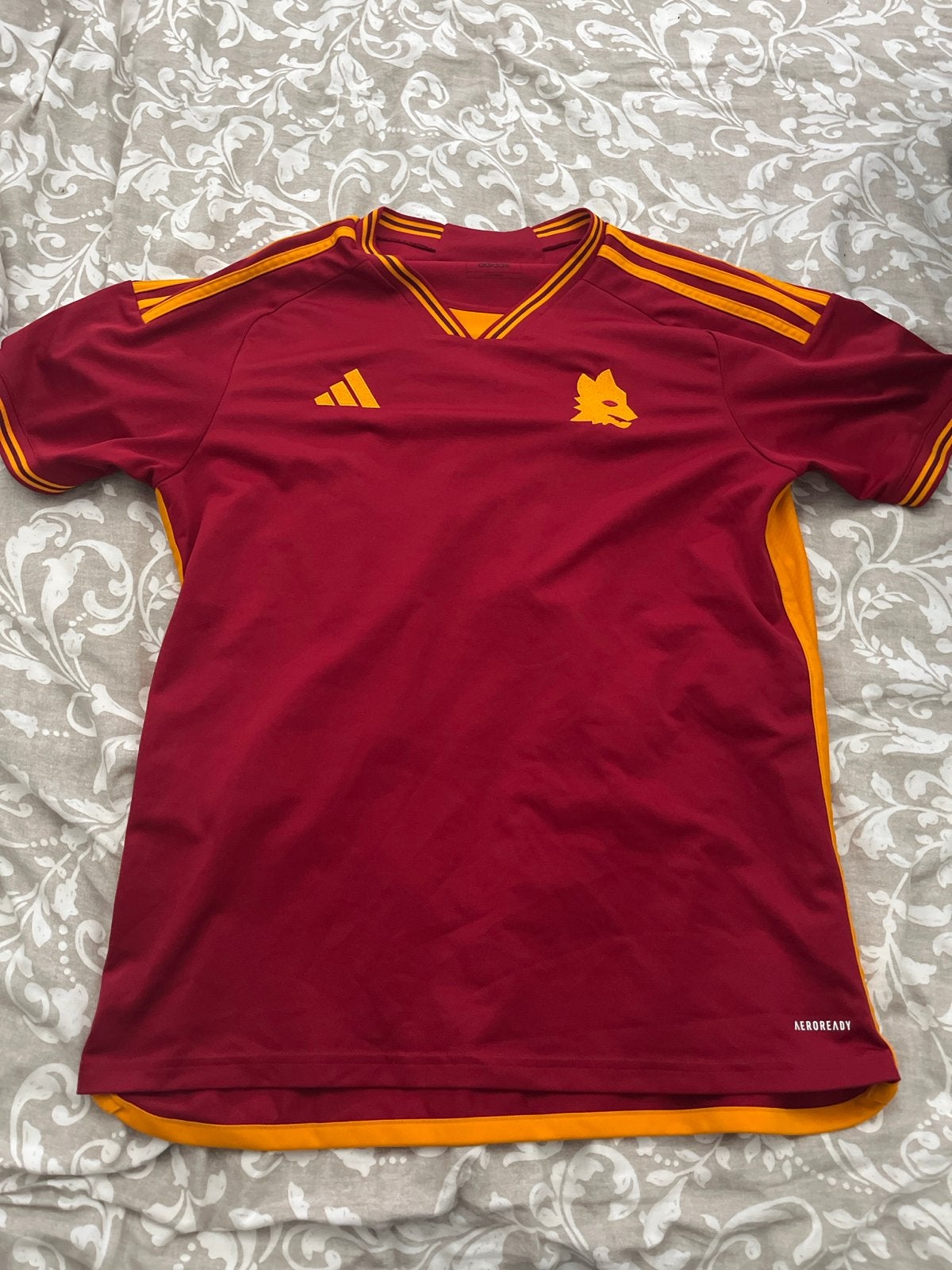 AS Roma x Adidas voetbalshirt - Maat L, Ophalen, Zo goed als nieuw, Rood, Overige typen