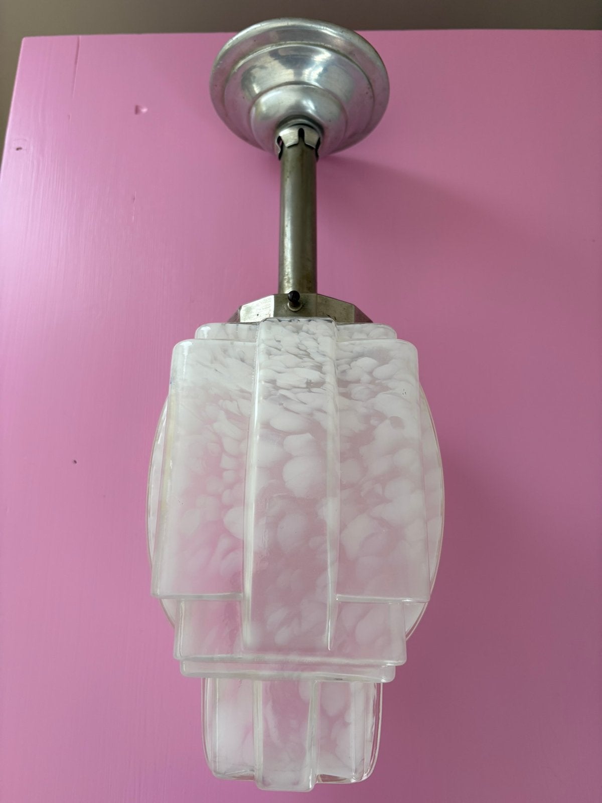 Antieke skyscraper, clichy hanglamp, Franse lamp, vintage, Antiek en Kunst, Ophalen of Verzenden