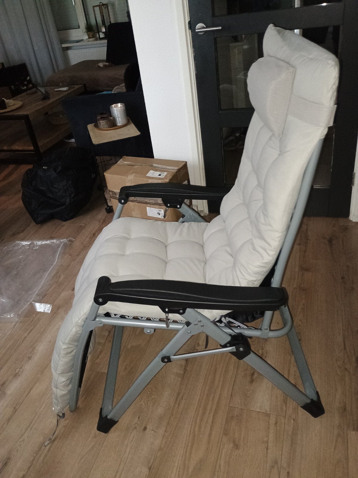 Comfortabele verstelbare relaxstoel met kussen, Modern, Comfortabel, Overige kleuren, Nieuw, Ophalen of Verzenden