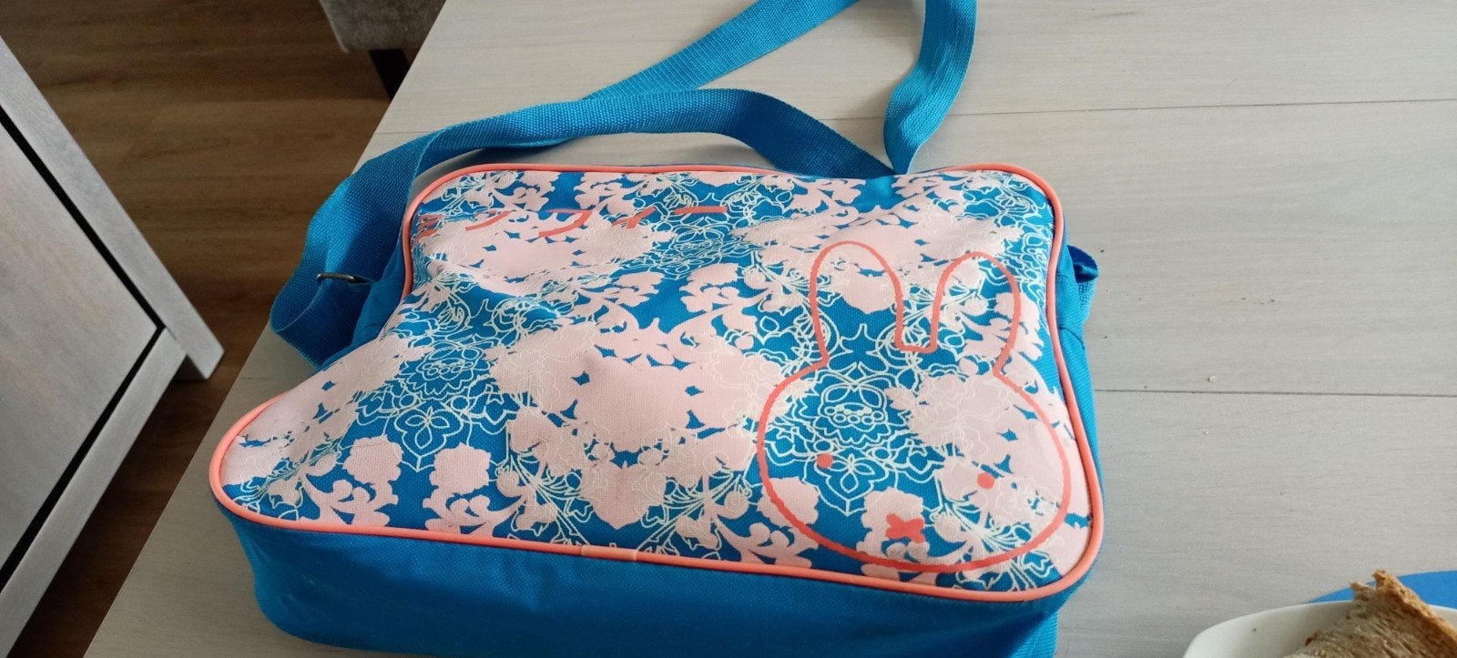 Nijntje luiertas tas schoudertas roze blauw wit, Ophalen of Verzenden, Gebruikt