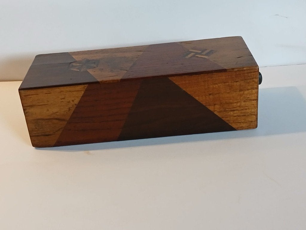 Vintage/Antiek Houten kistje met lade (Pennenbakje?), Ophalen of Verzenden