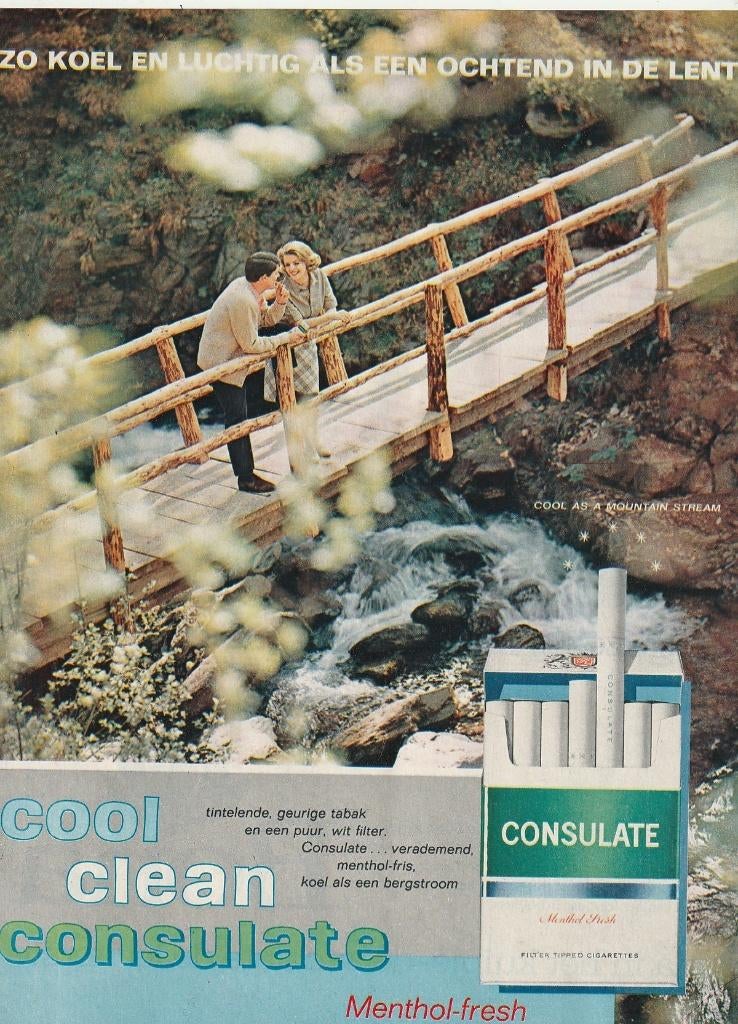 retro reclame 1966 Consulate sigaretten geurige tabak, Verzenden, Overige typen