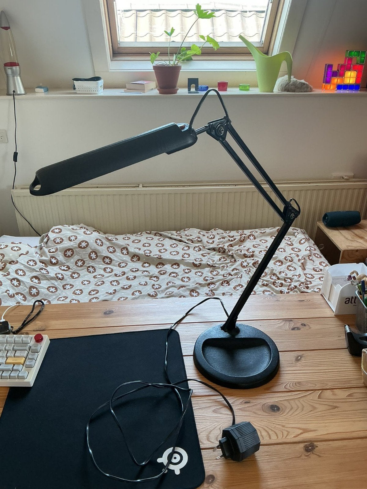 Lival Vintage architecten bureaulamp met verstelbare arm, Bureaulamp, Overige merken, G13 (TL), Ophalen of Verzenden
