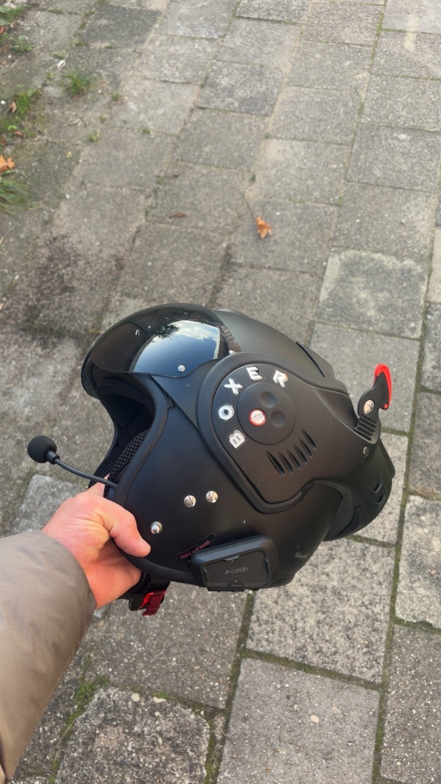 ️ Roof Boxer Motorhelm met Cardo – maat M, Ophalen of Verzenden, Gebruikt, Medium