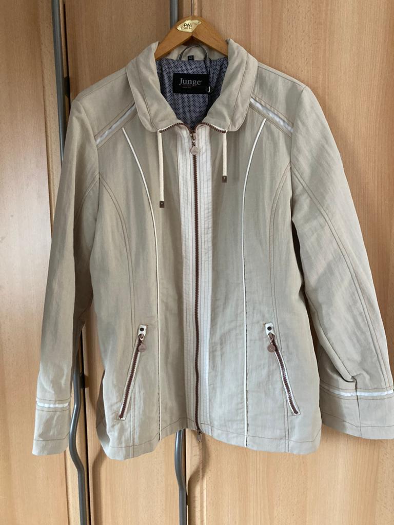 Junge Danmark zomerjas beige lichtgrijs 42 nieuw, Ophalen of Verzenden, Nieuw, Maat 42/44 (L), Beige