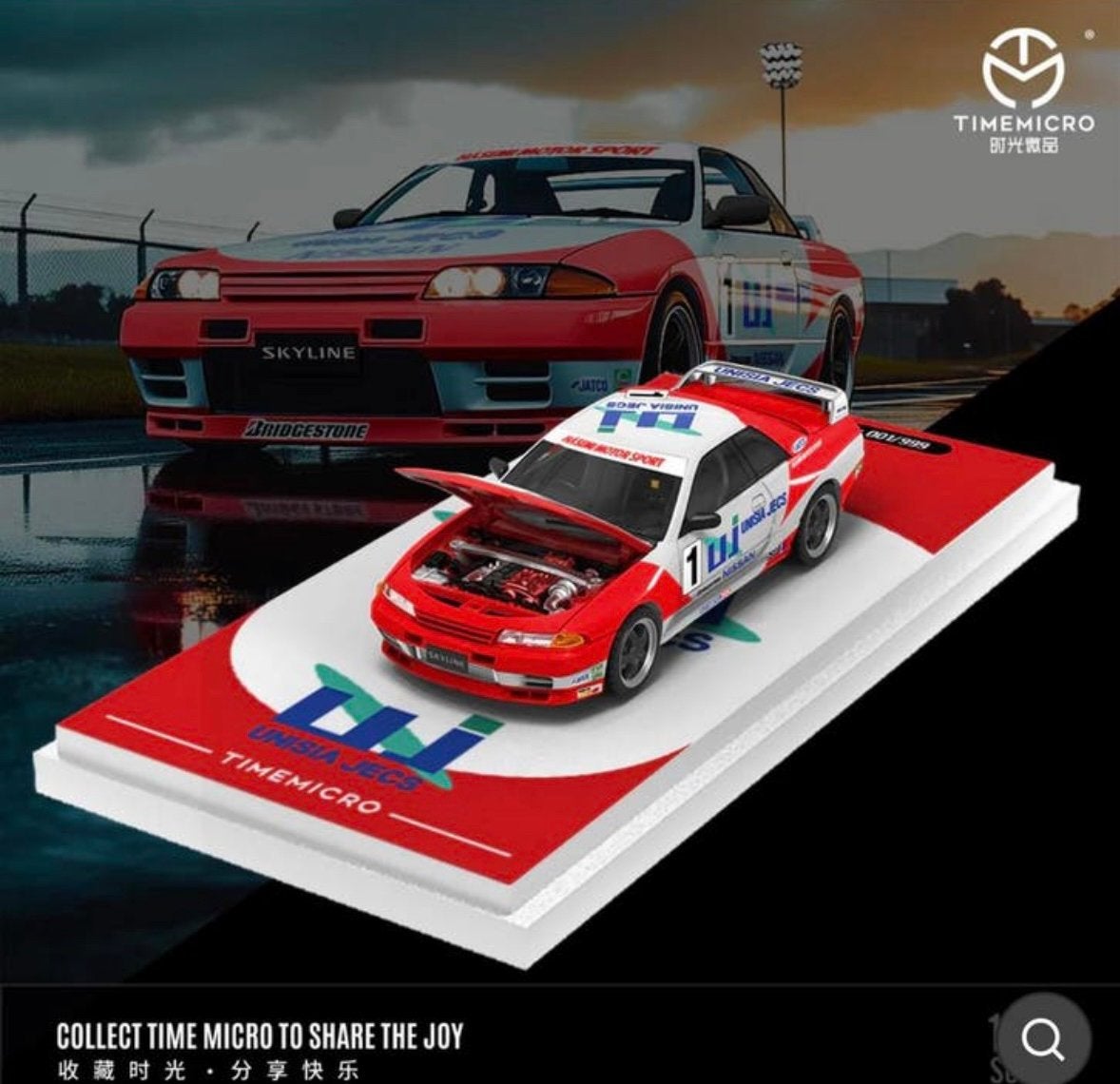 Time Micro - Nissan Skyline GT-R White (R32)- TM644134, Ophalen of Verzenden, Nieuw, Auto