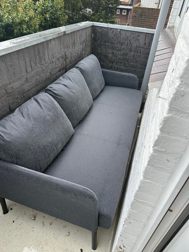 IKEA GLOSTAD 3-zitsbank Knisa donkergrijs, 150 tot 200 cm, Driepersoons, 75 tot 100 cm, Ophalen of Verzenden