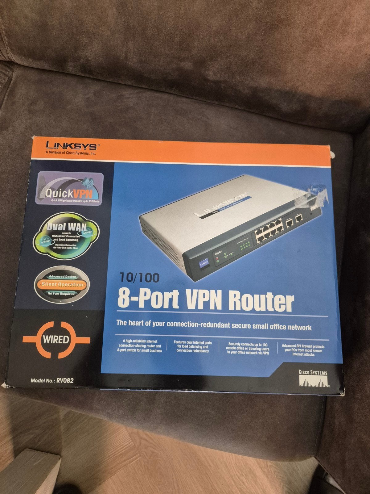 Linksys RV082 10/100 8-Poort VPN Router, Computers en Software, Routers en Modems, Ophalen of Verzenden, Nieuw, Router, Linksys