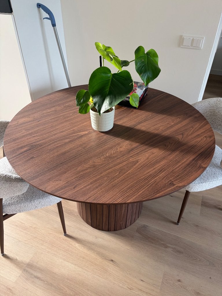 Japandi eettafel 120cm, Huis en Inrichting, Tafels | Eettafels, Ophalen, Japandi, Rond, Nieuw